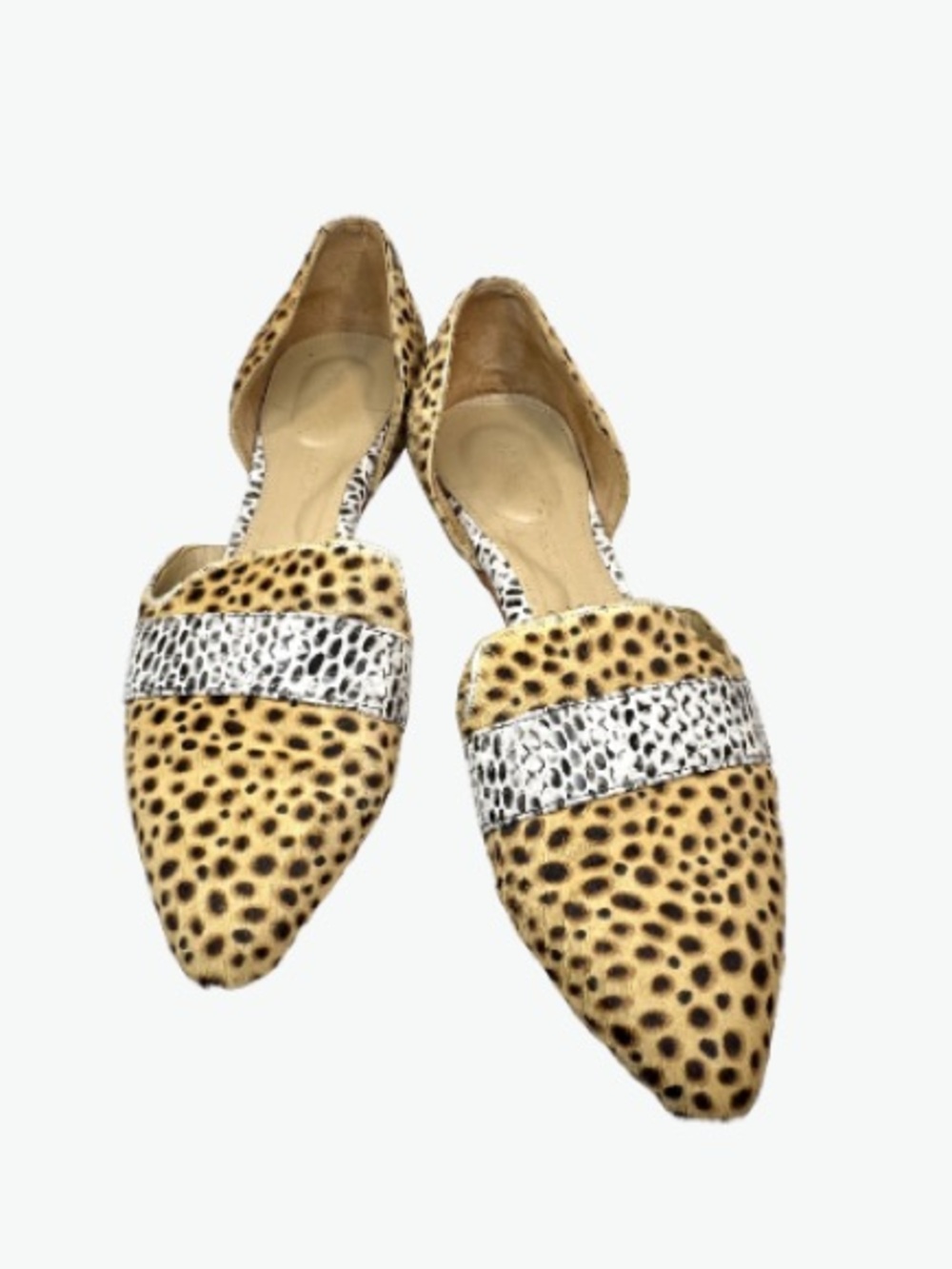 Poppy Barley Animal Print Calf Hair D'Orsay Flats | 9.5 - Picture 2 of 9